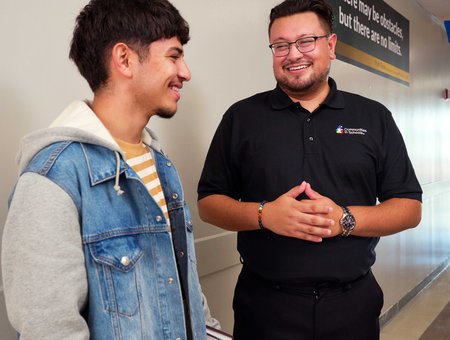 CIS Site Coordinator Marco and CIS Student Esteban